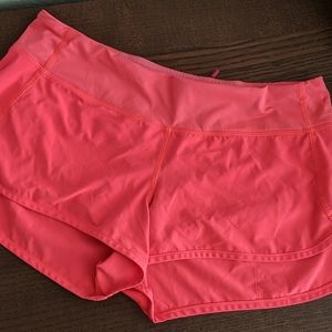 Hot pink running shorts